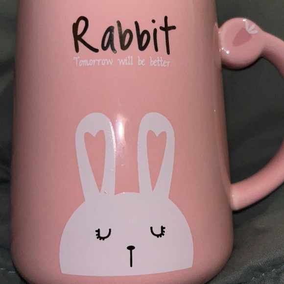 🐇 Rabbit “Tomorrow will be better mug” - pink - Picture 8 of 11